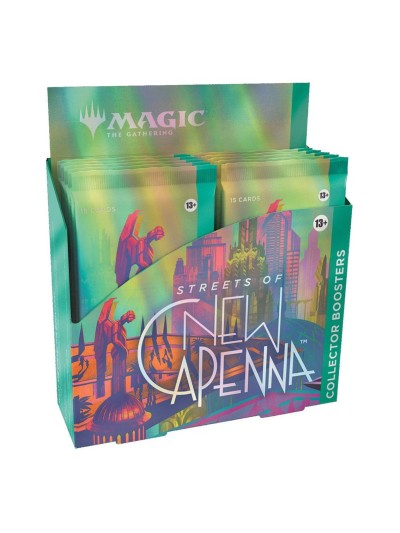 Juego de cartas wizards of the coast magic the gathering streets of new capenna caja de sobres de coleccionista (12) inglés