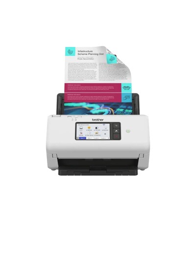 Escaner sobremesa brother ads - 4700w - 80ppm - duplex automatico - usb 3.0 - usb 2.0 - red - wifi - wifi direct - adf 80 hojas