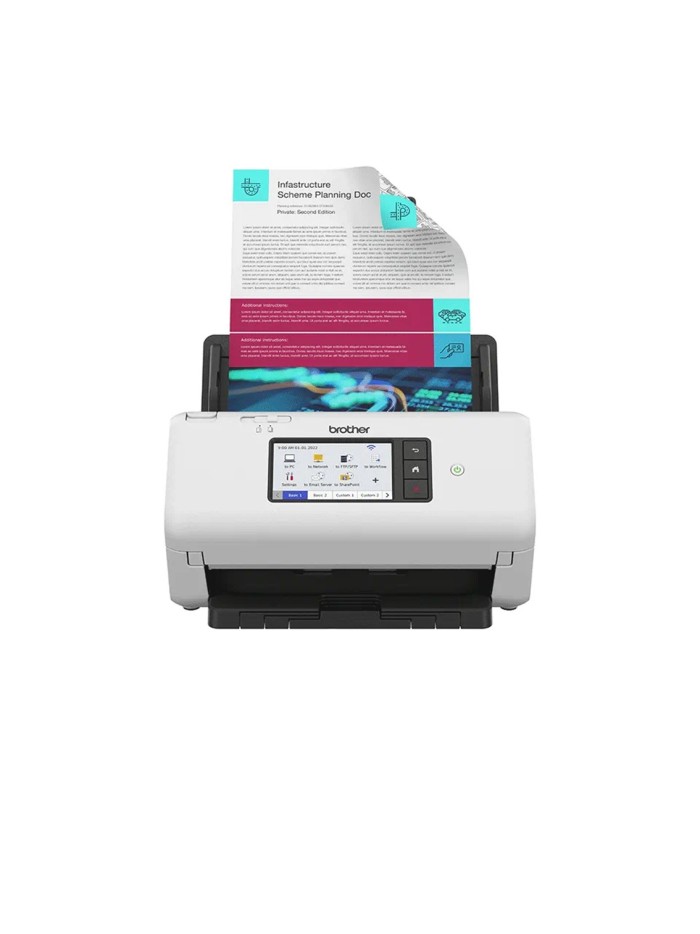 Escaner sobremesa brother ads - 4700w - 80ppm - duplex automatico - usb 3.0 - usb 2.0 - red - wifi - wifi direct - adf 80 hojas Escaner sobremesa brother ads - 4700w - 80ppm - duplex automatico - usb 3.0 - usb 2.0 - red - wifi - wifi direct - adf 80 hojas
