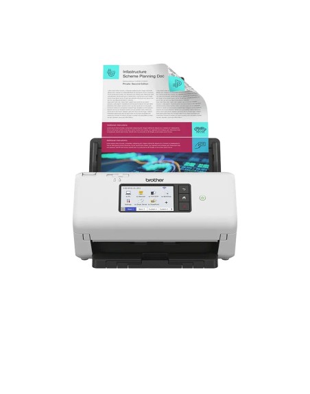 Escaner sobremesa brother ads - 4700w - 80ppm - duplex automatico - usb 3.0 - usb 2.0 - red - wifi - wifi direct - adf 80 hojas