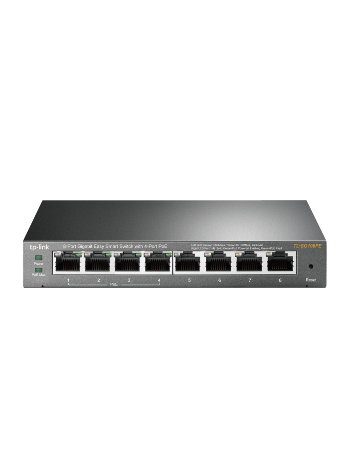 Switch 8 puertos tp - link tl - sg108pe easy smart 10 - 100 - 1000 4 puertos poe Switch 8 puertos tp - link tl - sg108pe easy smart 10 - 100 - 1000 4 puertos poe