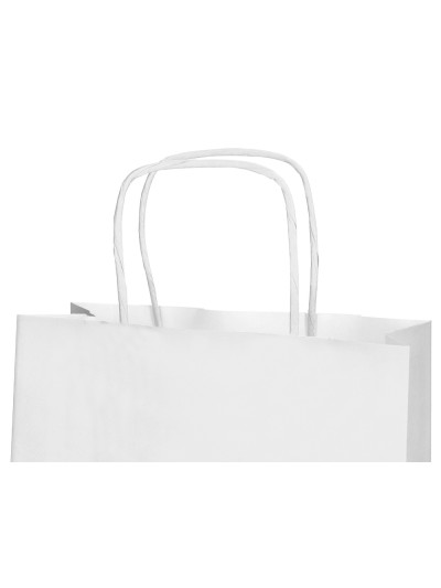 Bolsa papel q-connect celulosa blanco s con asa retorcida 240x320x10 mm