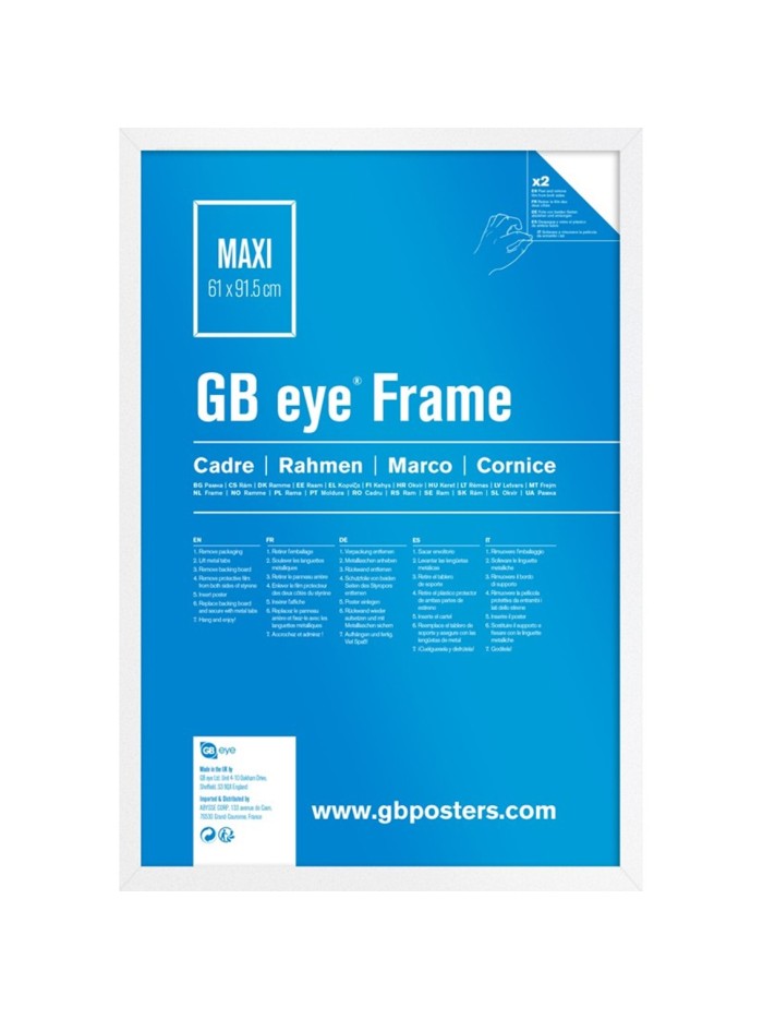 Marco gb eye mdf blanco - maxi ''91.5 x 61cm'' Marco gb eye mdf blanco - maxi ''91.5 x 61cm''