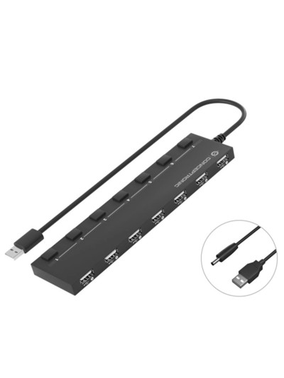 Hub usb 2.0 conceptronic hubbies08 7 puertos con interruptores
