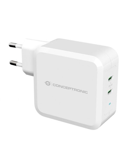Cargador conceptronic pd 2 puertos usb - c althea - 100w - blanco
