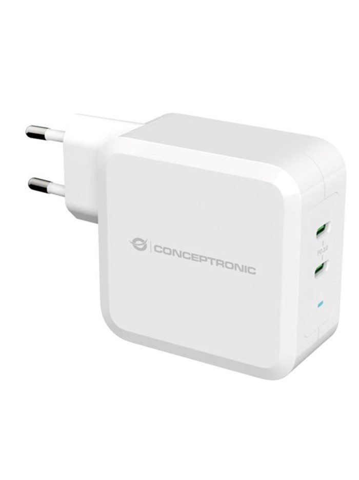 Cargador conceptronic pd 2 puertos usb - c althea - 100w - blanco Cargador conceptronic pd 2 puertos usb - c althea - 100w - blanco