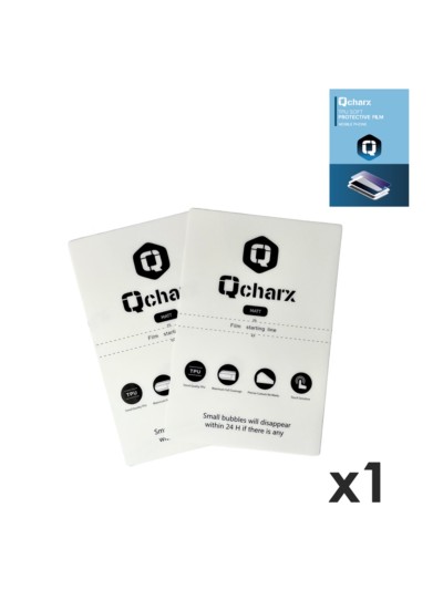 Laminas de proteccion frontales qcharx hidrogel mate anti huellas para qx1 1 unidad