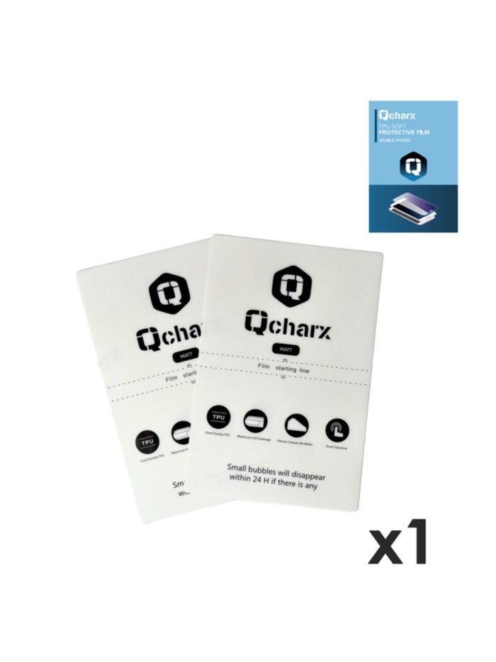Laminas de proteccion frontales qcharx hidrogel mate anti huellas para qx1 1 unidad Laminas de proteccion frontales qcharx hidrogel mate anti huellas para qx1 1 unidad