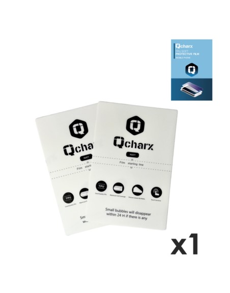 Laminas de proteccion frontales qcharx hidrogel mate anti huellas para qx1 1 unidad