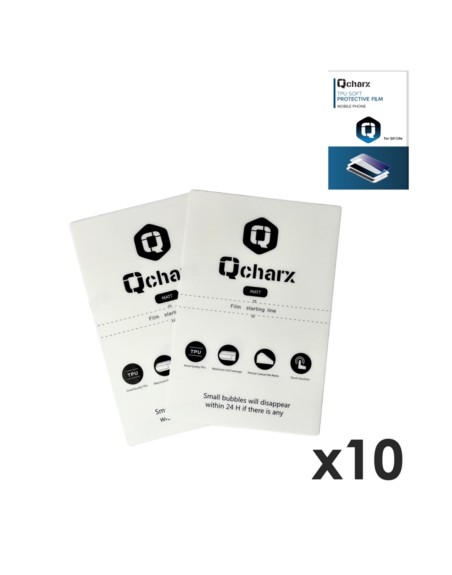 Laminas de proteccion frontales qcharx hidrogel mate anti huellas para qx1 lite 10 unidad