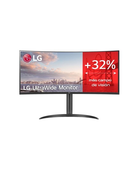 Monitor led lg ips 34wq75c - b 34 pulgadas 3440 x 1440 5ms 21:9 hdmi displayport altavoces reg. altura