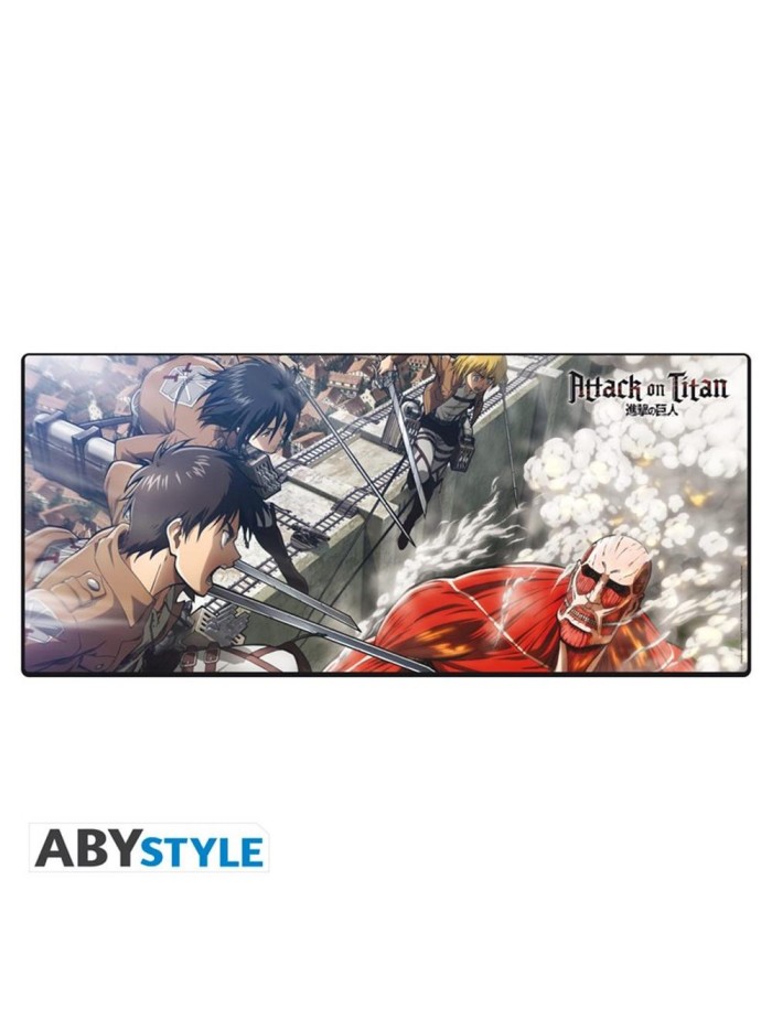 Alfombrilla abystyle attack on titan eren vs titan colosal Alfombrilla abystyle attack on titan eren vs titan colosal