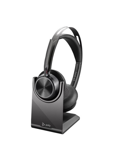 Auriculares poly voyager focus 2 usb - c con base de carga