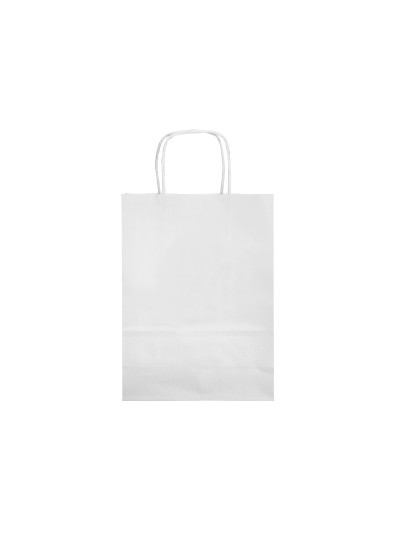 Bolsa papel q-connect celulosa blanco xs con asa retorcida 180x240x80 mm