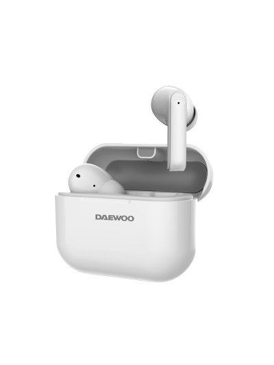 Auricular daewoo tws in-ear bluetooth 5.3 con estuche de carga usb tipo-c autonomia 6 horas color blanco