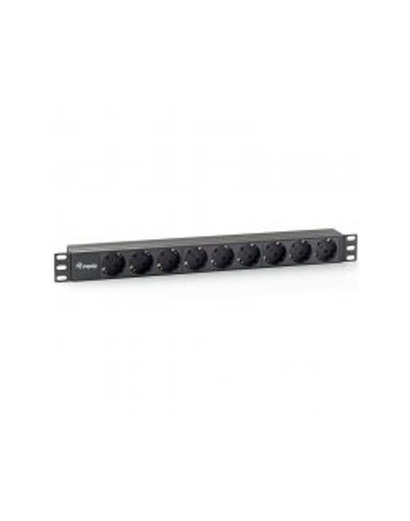 Regleta alimentacion equip rack 19 pulgadas 1u 9 tomas 3500w cable 1.8m