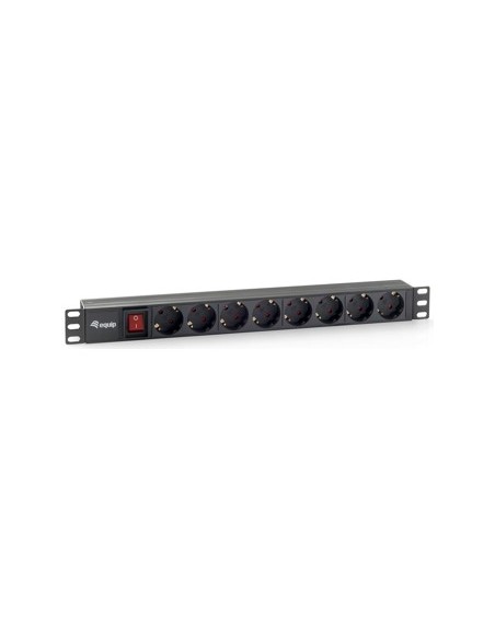 Regleta equip rack 19 pulgadas 1u 8 tomas 3500w interruptor 1.8m