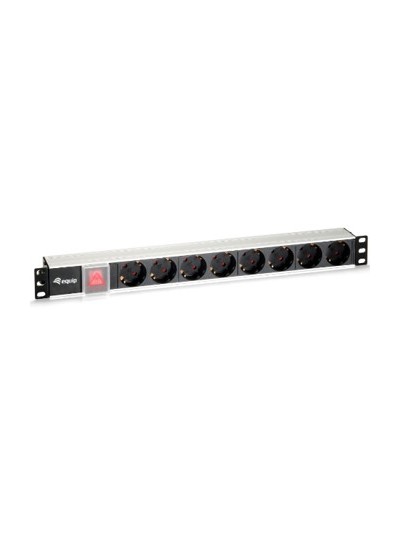 Regleta alimentacion equip rack 19 pulgadas 1u 8 tomas 3500w cable 1.8m interruptor aluminio