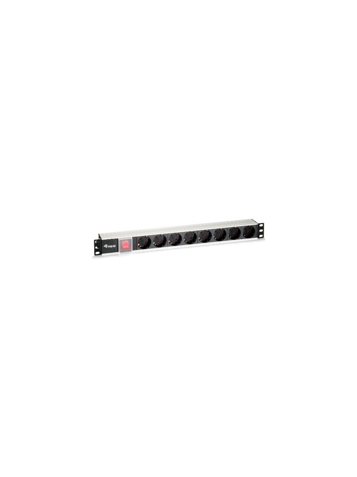 Regleta alimentacion equip rack 19 pulgadas 1u 8 tomas 3500w cable 1.8m interruptor aluminio Regleta alimentacion equip rack 19 pulgadas 1u 8 tomas 3500w cable 1.8m interruptor aluminio