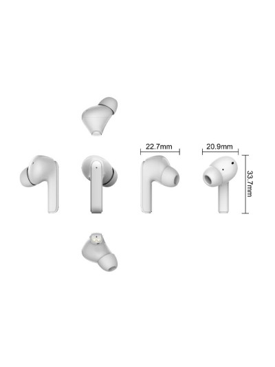 Auricular daewoo tws in-ear bluetooth 5.3 con estuche de carga usb tipo-c autonomia 6 horas color blanco