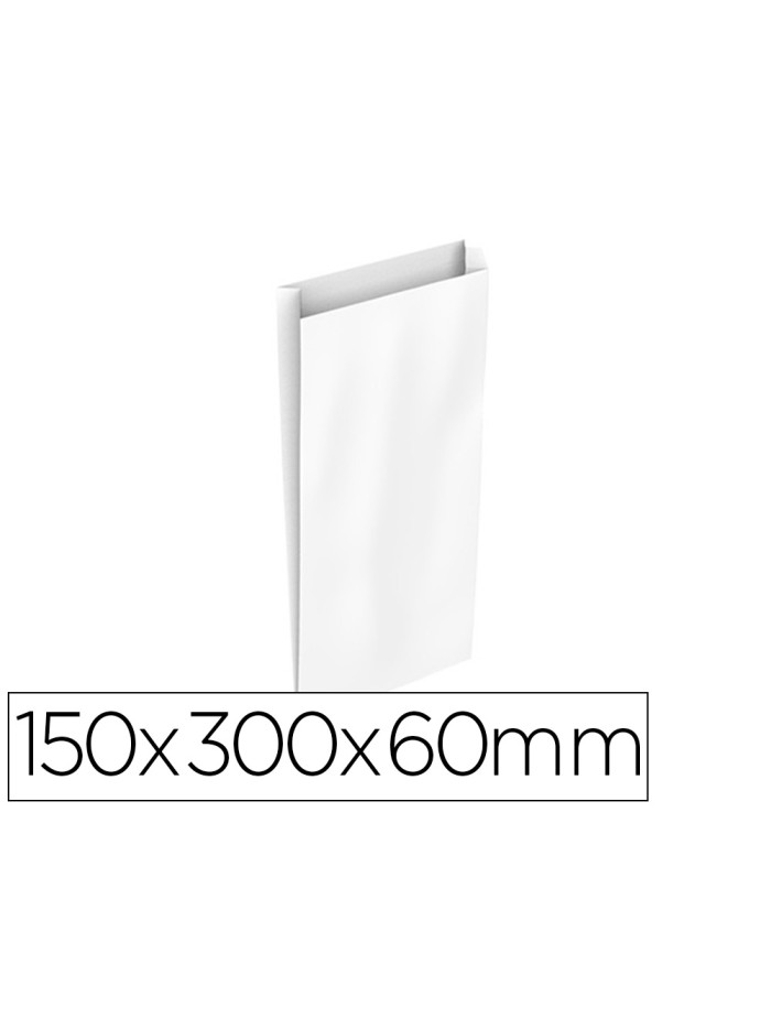 Sobre papel basika celulosa blanco con fuelle s 150x300x60 mm paquete de 25 unidades Sobre papel basika celulosa blanco con fuelle s 150x300x60 mm paquete de 25 unidades