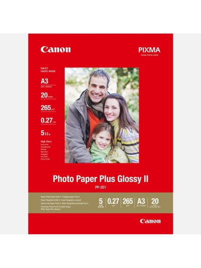 Papel fotografico canon 2311b020 brillo ii plus pp - 201 a3 - 20 hojas