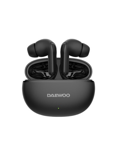 Auricular daewoo tws in-ear bluetooth 5.3 con estuche de carga usb tipo-c autonomia 6 horas color negro