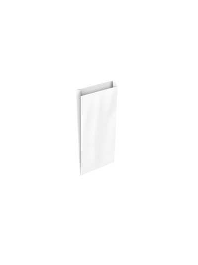 Sobre papel basika celulosa blanco con fuelle xs 120x250x30 mm paquete de 25 unidades