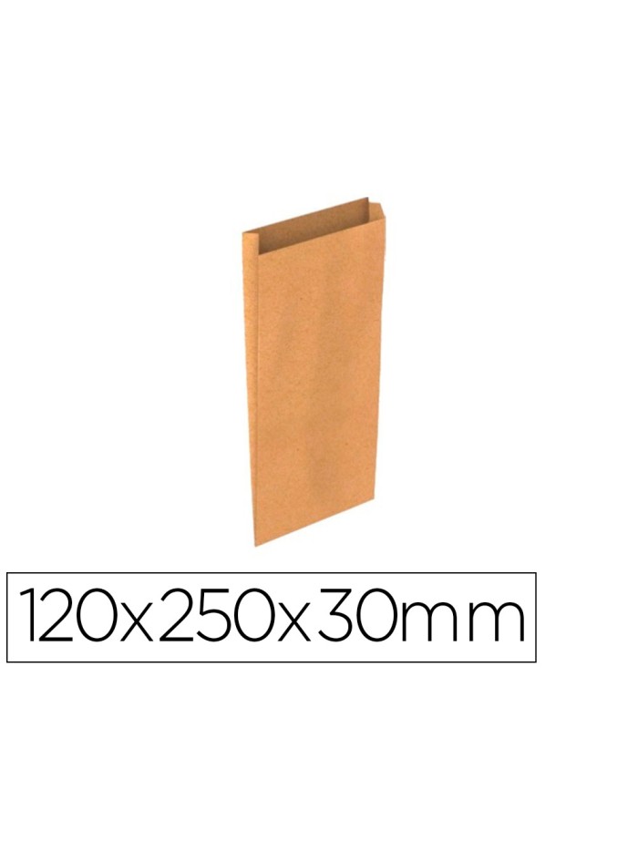 Sobre papel basika kraft natural liso con fuelle xs 120x250x30 mm paquete de 25 unidades Sobre papel basika kraft natural liso con fuelle xs 120x250x30 mm paquete de 25 unidades