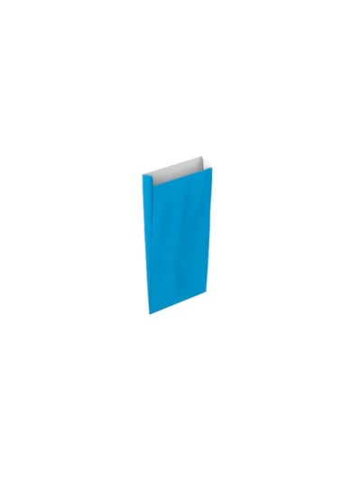 Sobre papel basika celulosa celeste con fuelle xxs 100x200x30 mm paquete de 25 unidades