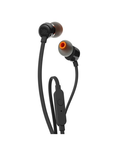 Auriculares intrauditivos jbl t110 black - pure bass - drivers 9mm - cable plano - manos libres
