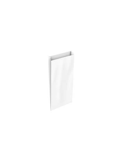 Sobre papel basika celulosa blanco con fuelle xxs 100x200x30 mm paquete de 25 unidades