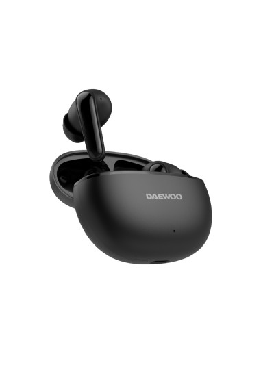 Auricular daewoo tws in-ear bluetooth 5.3 con estuche de carga usb tipo-c autonomia 6 horas color negro