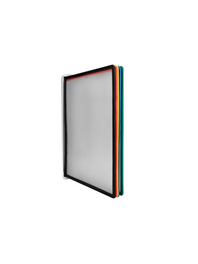 Portacatalogo de pared plastico liderpapel con 10 fundas din a4 colores surtidos
