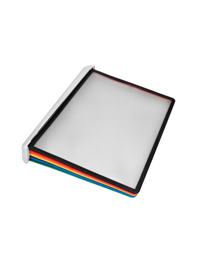 Portacatalogo de pared plastico liderpapel con 10 fundas din a4 colores surtidos