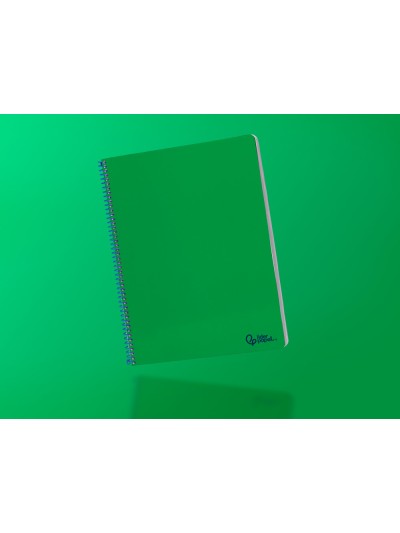 Cuaderno espiral liderpapel din a4 smart tapa blanda 80h 75gr cuadro 4mm con margen color verde