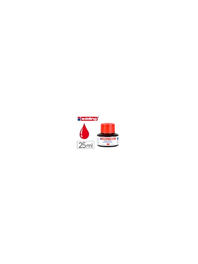 Tinta rotulador edding mtk25 con sistema capilar color rojo frasco de 25 ml