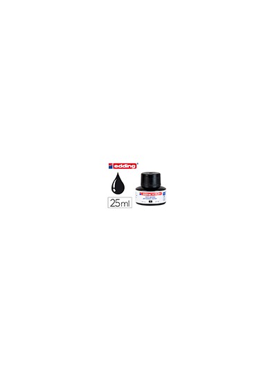 Tinta rotulador edding mtk25 con sistema capilar color negro bote 25 ml