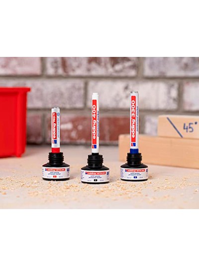 Tinta rotulador edding mtk25 con sistema capilar color azul bote 25 ml