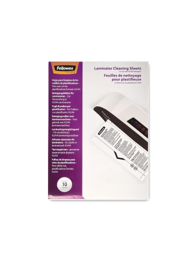 Hoja de limpieza fellowes para plastificadoras pack de 10 unidades