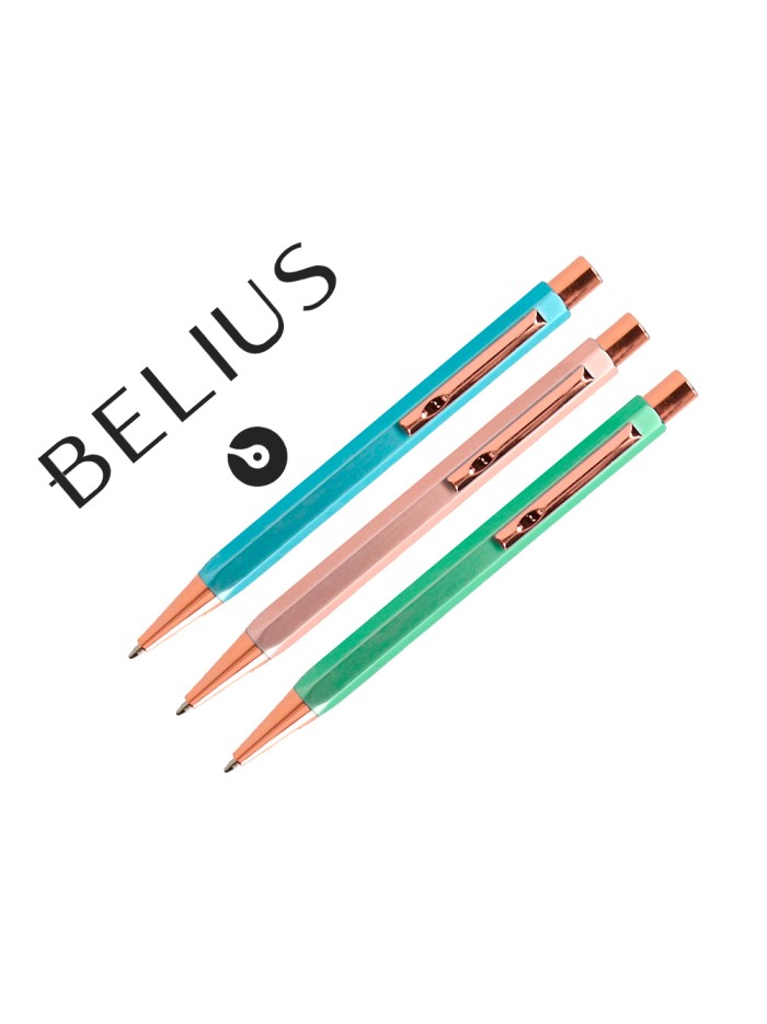 Boligrafo belius brela cuerpo hexagonal con clip colores pasteles caja de regalo con 3 boligrafos Boligrafo belius brela cuerpo hexagonal con clip colores pasteles caja de regalo con 3 boligrafos