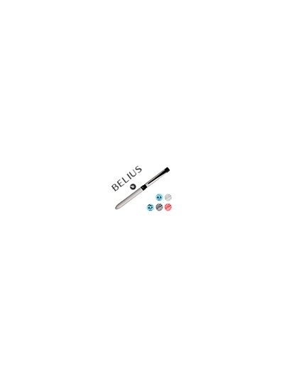 Boligrafo belius zurich 3 en 1 cuerpo plateado tinta negra y roja portaminas 0,5 mm en estuche