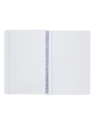 Cuaderno espiral liderpapel din a4 smart tapa blanda 80h 75gr cuadro 4mm con margen color amarillo