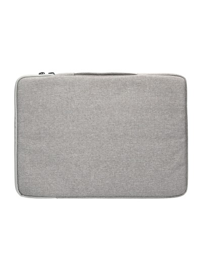 Funda para portatil q-connect 13,3/' con asa 1 bolsillo exterior con cremallera color gris 350x250x25 mm