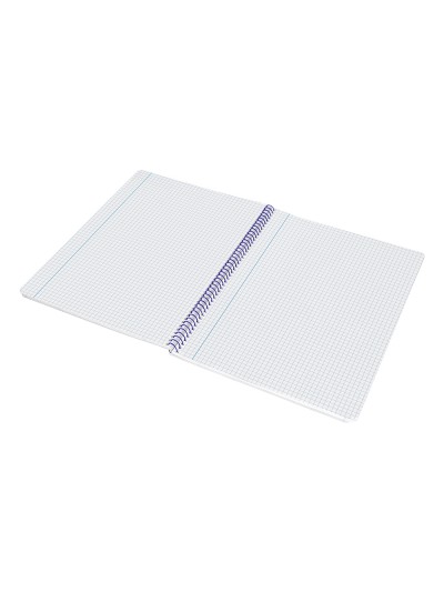 Cuaderno espiral liderpapel din a4 smart tapa blanda 80h 75gr cuadro 4mm con margen color amarillo