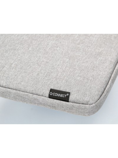 Funda para portatil q-connect 13,3/' con asa 1 bolsillo exterior con cremallera color gris 350x250x25 mm