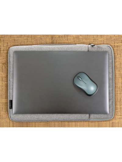Funda para portatil q-connect 13,3/' con asa 1 bolsillo exterior con cremallera color gris 350x250x25 mm