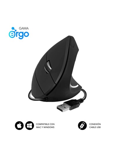 Raton subblim glide vertical ergo negro