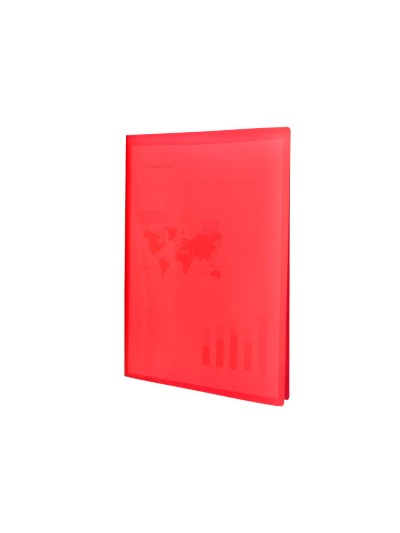 Carpeta liderpapel escaparate 40 fundas polipropileno din a3 rojo translucido