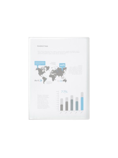 Carpeta liderpapel escaparate 40 fundas polipropileno din a3 transparente translucido
